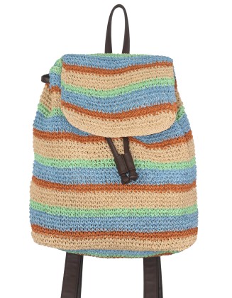 Multicolored Striped Backpack