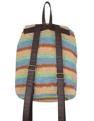 Multicolored Striped Backpack