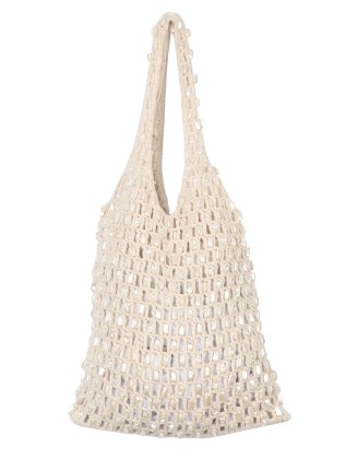 Crochet Raffia Shoulder  Bag
