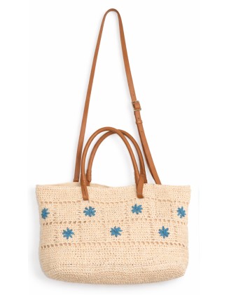 Embroidery Raffia Shoulder & Handbag