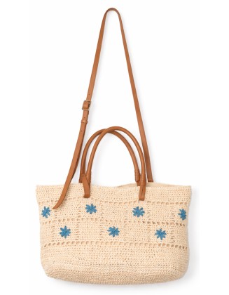 Embroidery Raffia Shoulder & Handbag