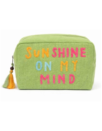 Green Embroidery Clutch Bag 