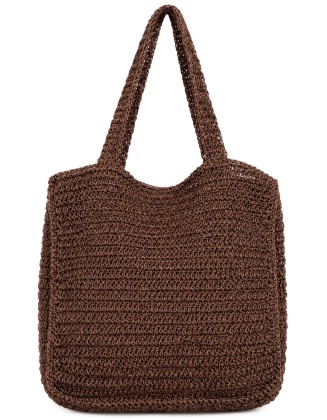 Brown Handwoven Tote Bag