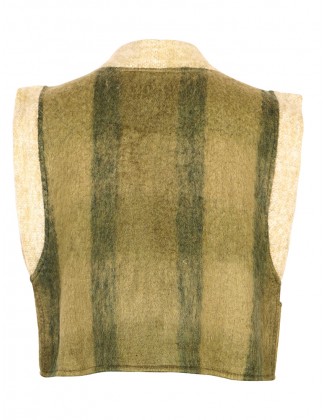 Stripe Vest in Wool Blend Yarn