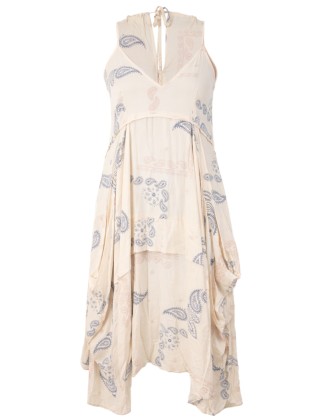 Paisley Print Cutout Maxi Dress
