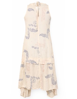 Paisley Print Cutout Maxi Dress