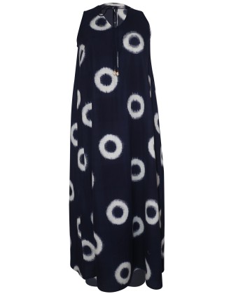 Floral Print Maxi Strap Dress with Smocking 