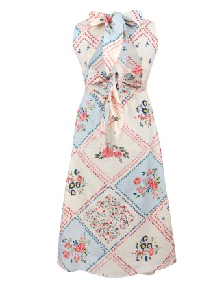 Rose Patch Print Dress