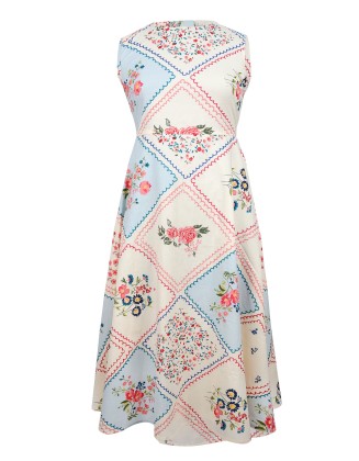 Rose Patch Print Dress