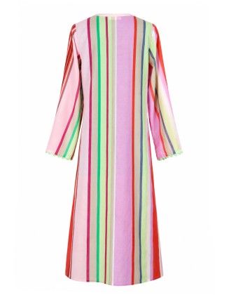 Multi color Stripe Long Dress