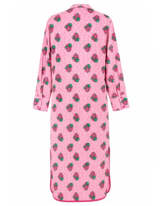 Strawberry Button-Down Dress