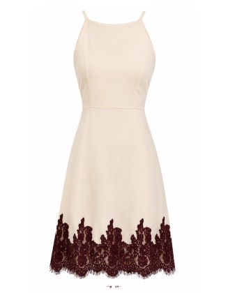 Lace Trim Short Dress