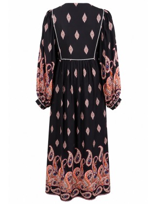 Ethnic Print Maxi Dress