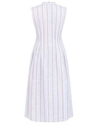 Sky Blue Stripe Cotton Dress