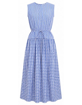 Blue Double Check Dress