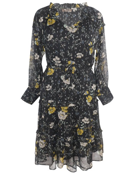 Floral Print Lurex Dress