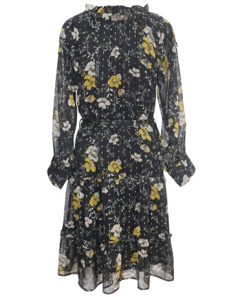 Floral Print Lurex Dress