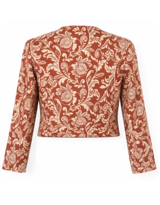 Paisley Print Crop Jacket