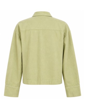 Sage Green Floral Embroidered Jacket