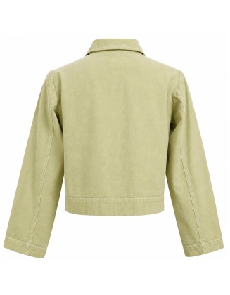 Sage Green Canvas Utility Jacket