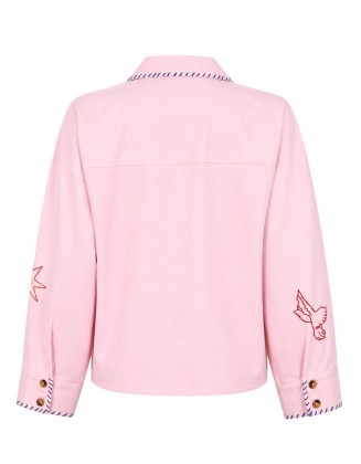 Pink Embroidered Jacket