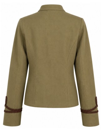 Olive Military Style Button Detail Jacket