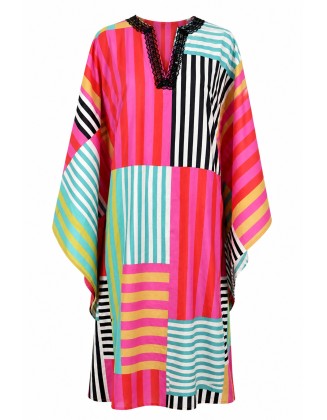 Multi Color Stripe Kaftan