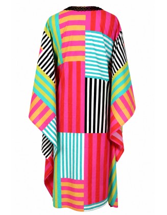 Multi Color Stripe Kaftan