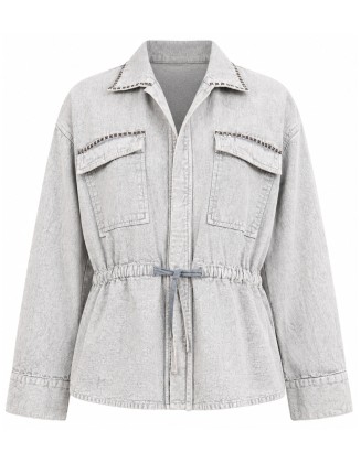 Light Grey Utility Canvas Jacket