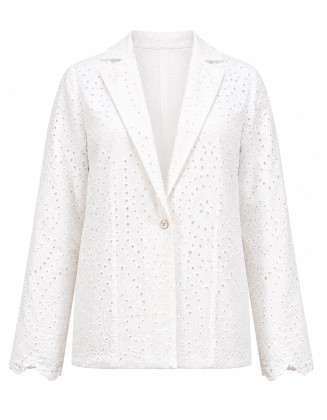 White Broderie Anglaise Blazer