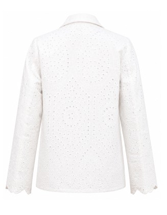 White Broderie Anglaise Blazer