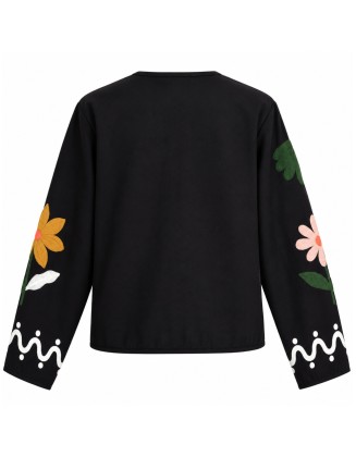 Embroidered Floral Canvas Jacket