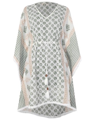 Printed Kaftan with Tassels