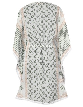 Printed Kaftan with Tassels