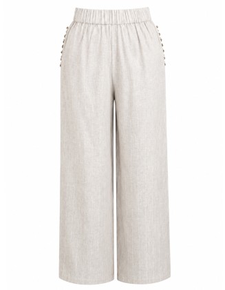 Relaxed Fit Linen Trousers