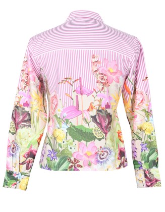 Tropical Floral Collared Shirt