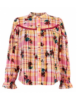 Floral Print Check Shirt