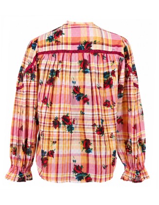 Floral Print Check Shirt