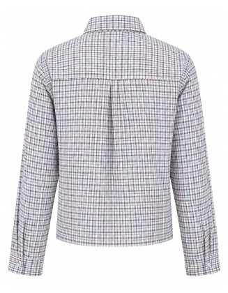 Lace Insert Check Shirt