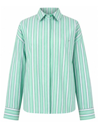 Mint Stripe Oversized Shirt