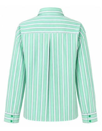 Mint Stripe Oversized Shirt