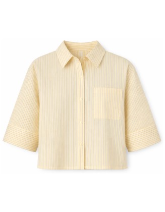 Yellow Stripe Relaxed Pocket Shirt