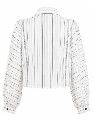 Elegant Dobby Stripe Blouse