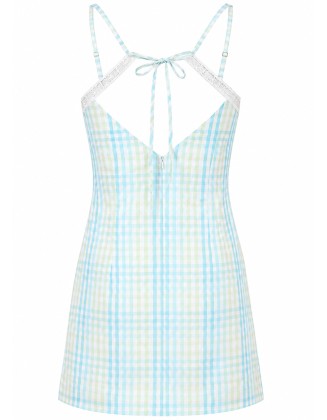 Pastel Gingham Mini Dress