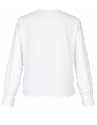 Women’s White Balloon Sleeve Shirt