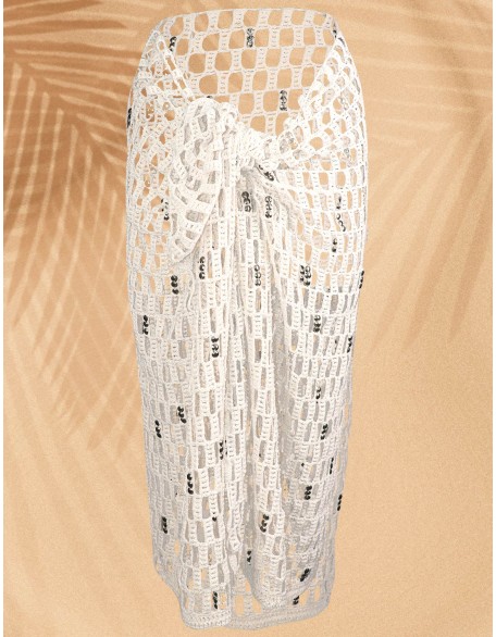 Embellished Crochet Skirt