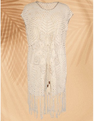 Emblished Crochet Dress
