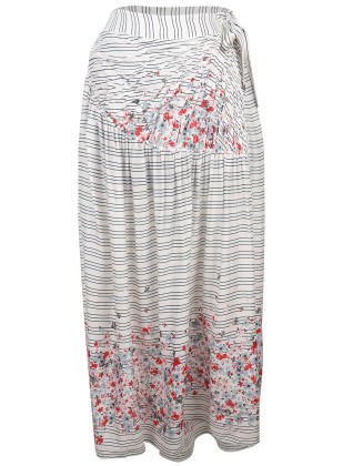 Floral Print Wrap Skirt