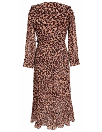 Leopard Print Wrap Dress