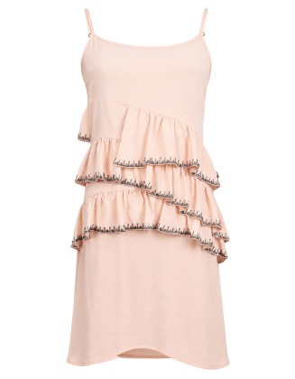 Blush Tiered Ruffle Mini Dress